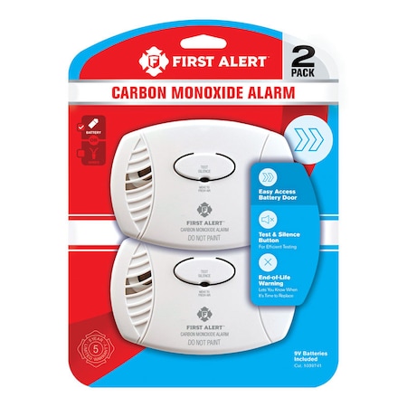 First Alert First Alert Battery-Powered Electrochemical Carbon Monoxide Detector, PK2 1039741